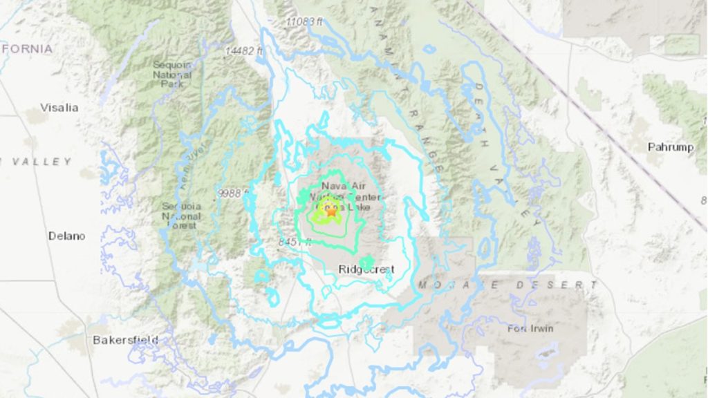 Small Swarm Follows Magnitude 5.0 Quake Near Ridgecrest