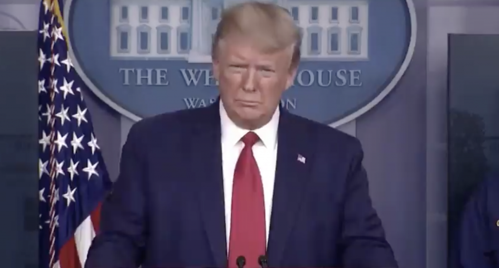 President Trump asked a reporter at his April 6th press event if she was working for the government of China, following a hostile question.