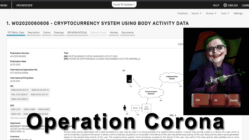 Operation Corona – Microsoft Patent 060606 – Body interfaced digital currency