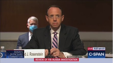 Rod Rosenstein copies Hillary's defensive technique in the Senate