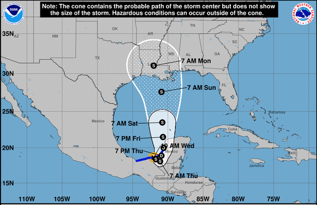Tropical Storm Cristobal Set To Strike US This Weekend