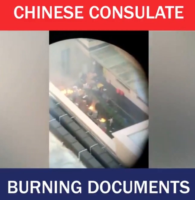 Chinese Nationals Caught Burning Documents Shortly After US Orders China Consulate in Houston Closed Due to Espionage and Theft