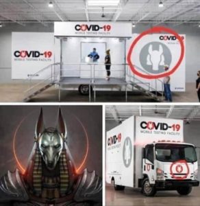 Why would they use 'the god of death', Anubis to recognize and identify the COVID-19 testing facility? A facility that's suppose to offer life's logo is death? A little contradictive I'd say.