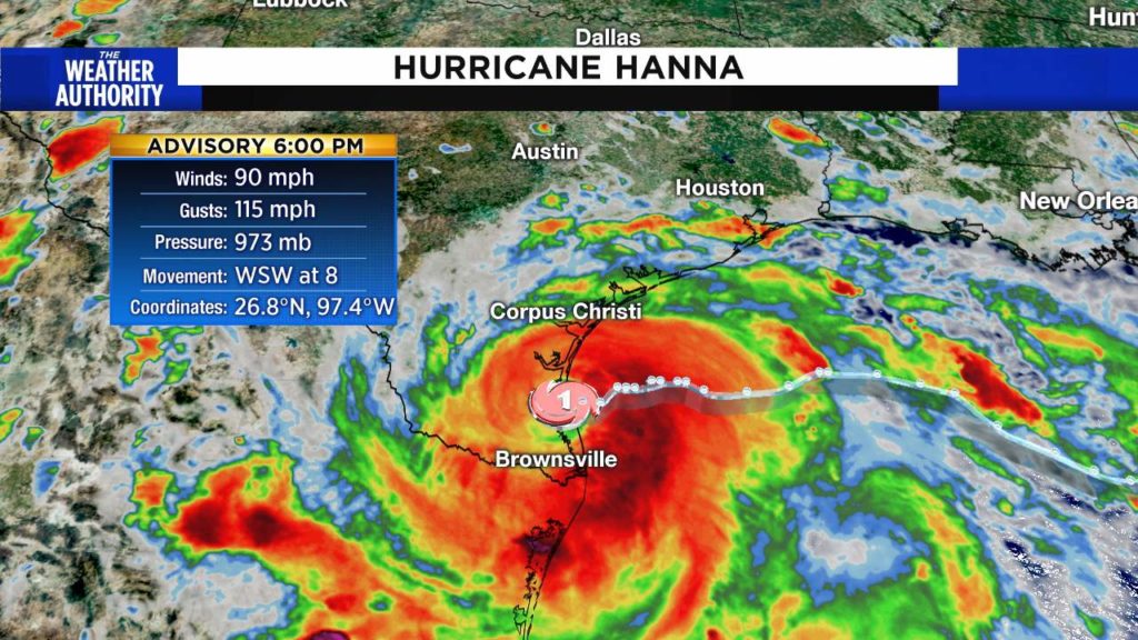 Hurricane Hanna Slams Texas TWICE With Heavy Rain and Strong Winds