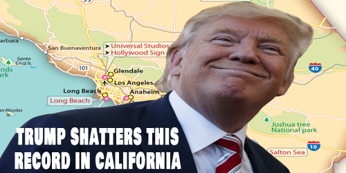 Trump just quietly shattered this record in California…