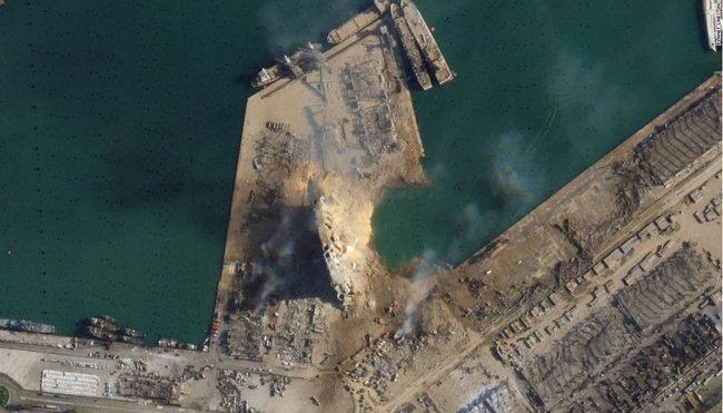 Stunning Satellite Images Of Beirut Blast Epicenter