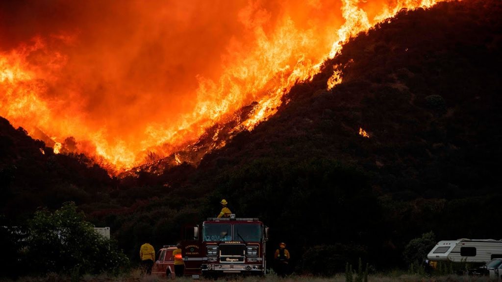Right on the San Andreas Fault in California: The Apple Fire explodes out-of-control overnight, spreading across 20,500 acres and prompting 8,000 evacuations