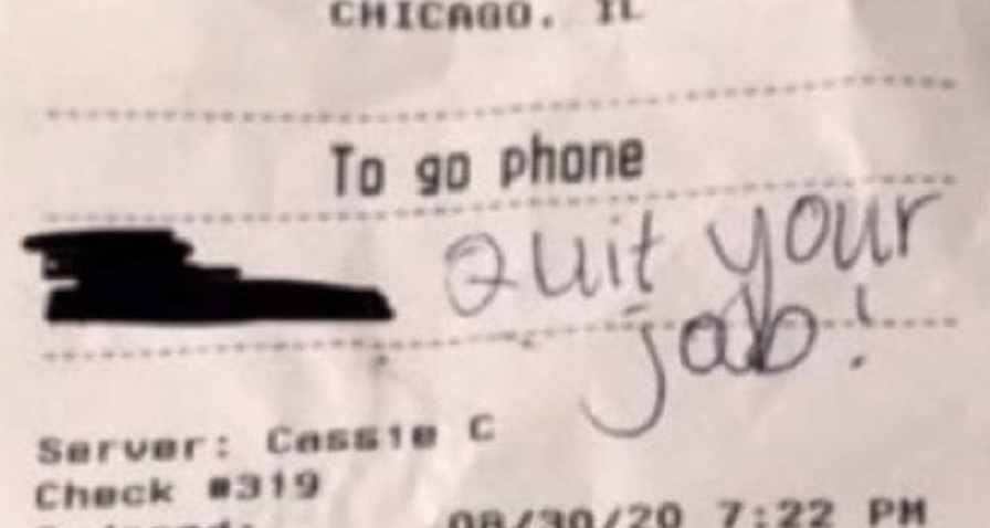 Policing in 2020: Chicago pizza employee writes ‘quit your job’ on cop’s receipt