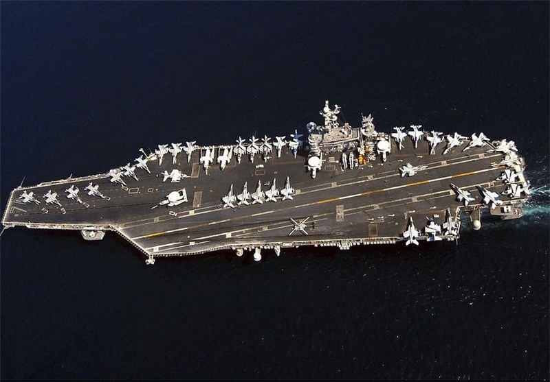 IRGC Naval Drone Detects US Carrier Strike Group near Hormuz Strait