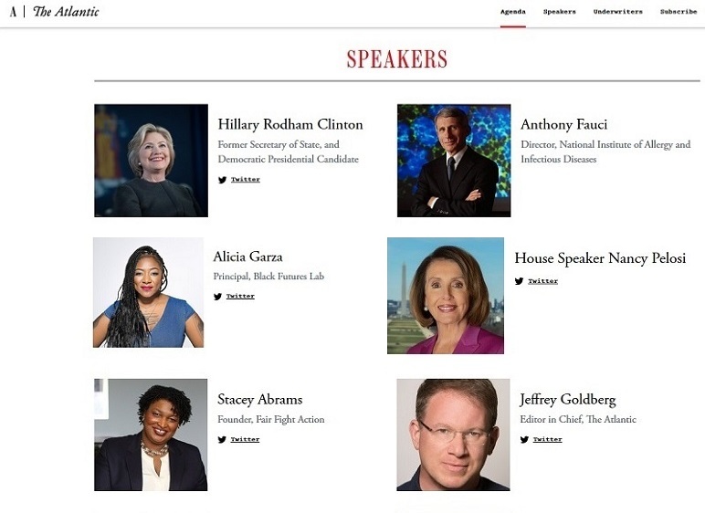 Dr. Fauci outs himself, sharing Atlantic Festival platform with Hillary, Pelosi, Stacey Abrams, and a Marxist BLM co-founder