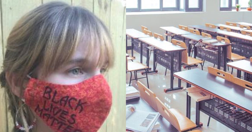 Left-Wing Activist Teacher Canned for Wearing Black Lives Matter Mask After Being Asked Not To
