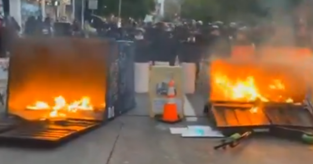 ANTIFA Militants Attempt to Recreate ‘CHAZ’ Commune in Seattle With Flaming Border Wall