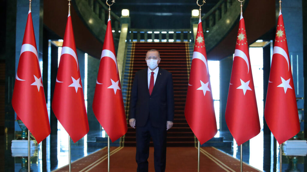 Turkish President Tayyip Erdogan at ceremony