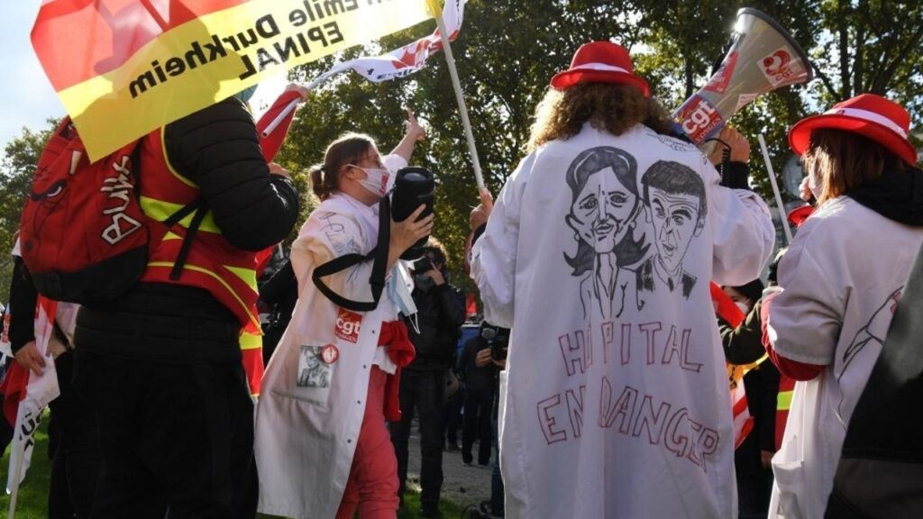 Health workers in France go on strike as coronavirus cases surge