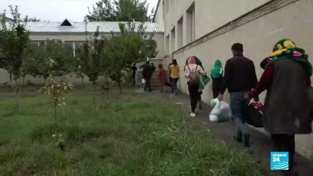 Residents flee Azerbaijani town of Tartar as Nagorno-Karabakh conflict escalates