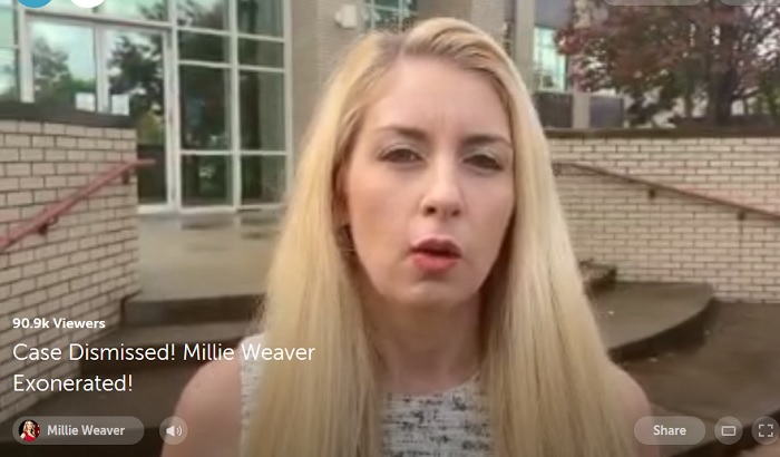 'Millennial Millie' Weaver's felony case totally dismissed