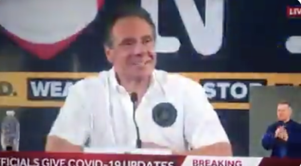 Video: “And Now He’s Dead! LOL!” Gov Cuomo Jokes About Young Man Dying from Coronavirus – Then Repeats It, Except He Didn’t Die