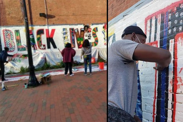 Massachusetts city uses taxpayer money to fund sickening anti-police BLM mural dripping blood and skulls