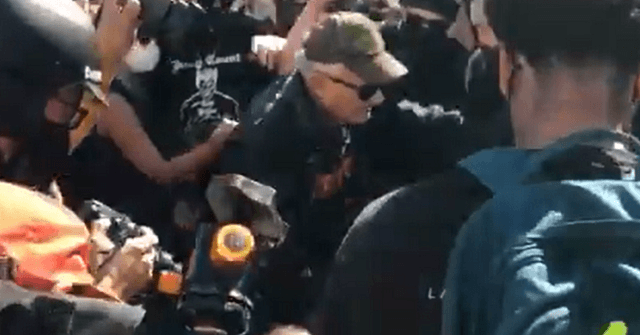 WATCH: Antifa Shoves Elderly Man to Ground at Free Speech Rally