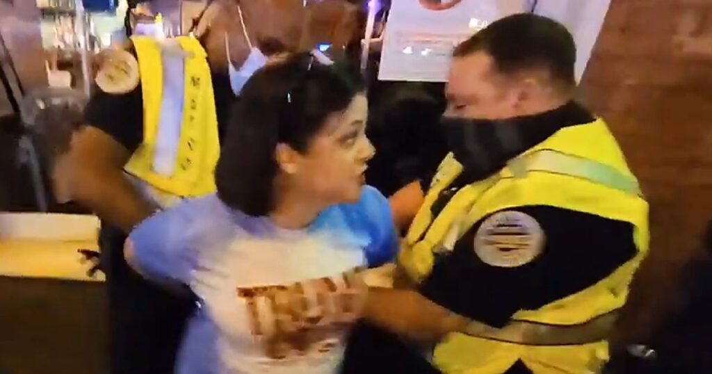VIDEO: Nashville Police Single Out, Arrest Woman In Trump Shirt For Not Wearing Mask Outside