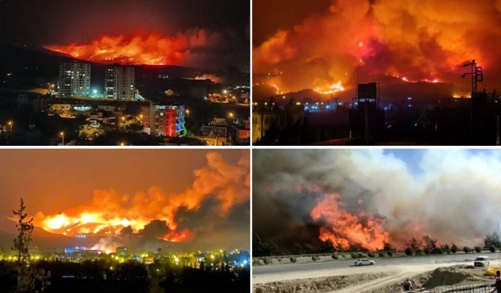 Apocalyptic fires cause devastation across Israel, Syria, Lebanon and Turkey. Picture via Twitter