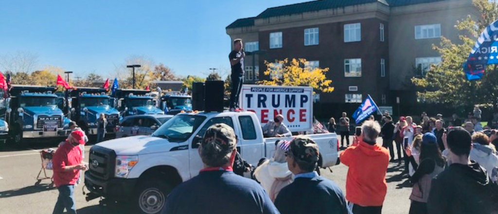 Thousands Of Vehicles Join Trump Road Rally In Philadelphia Suburb