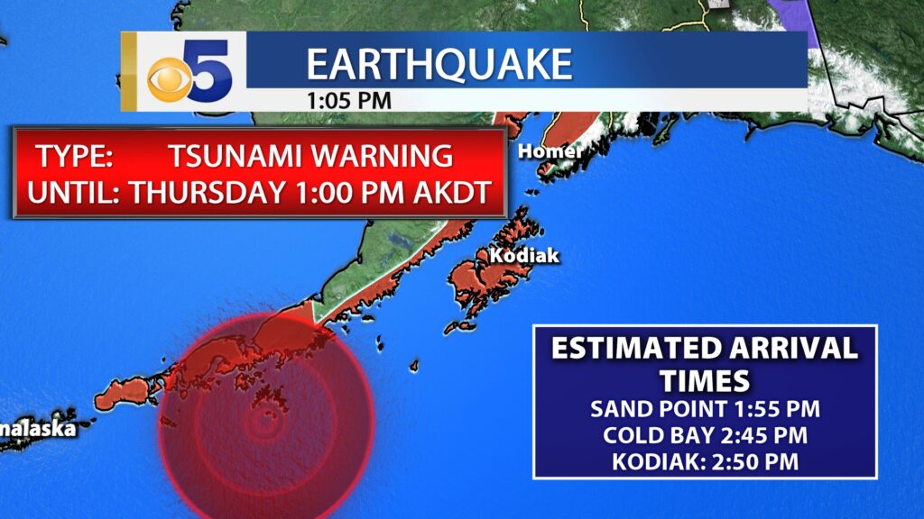 M7.4 earthquake hits off Alaska triggering tsunami warnings