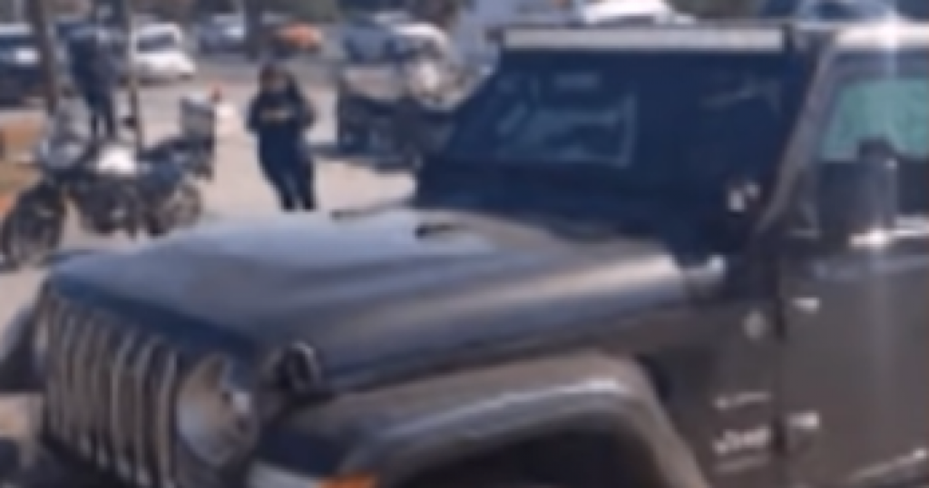 Blurry image of a vehicle