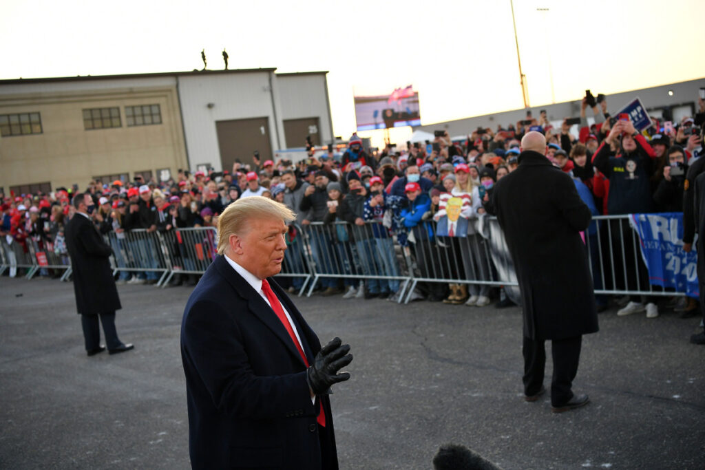 Trump greets throngs of fans outside Minnesota rally after state allows just 250 seats