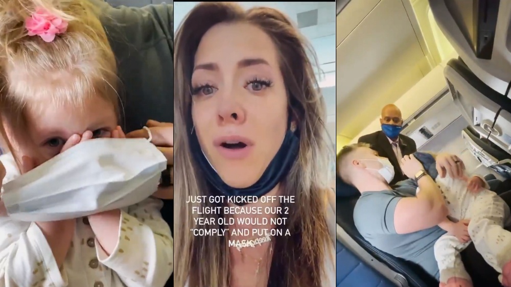 Family gets kicked off United airplane because their two-year-old wouldn’t wear a face mask