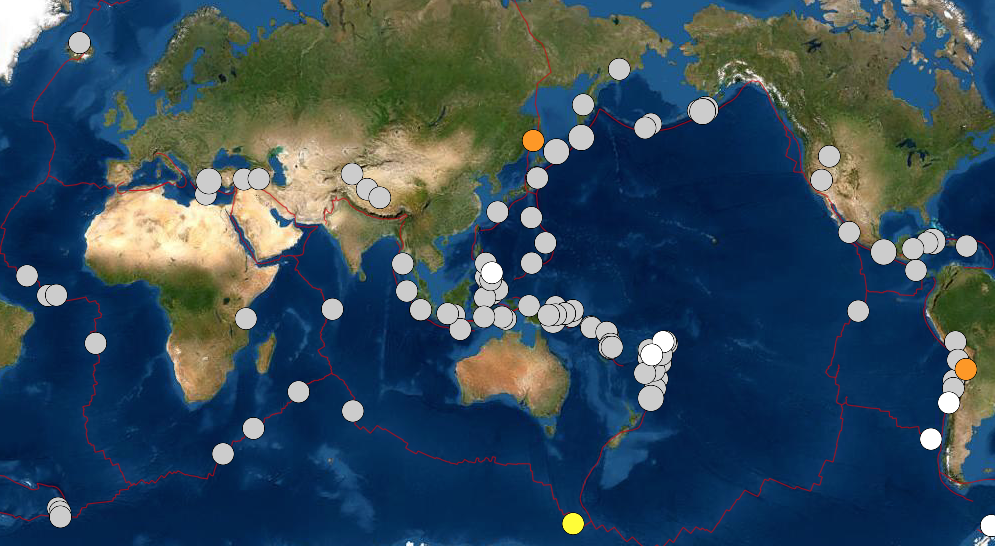 Two very late major quakes rattled Russia and Chile last night bringing the total of major quakes, (magnitude 6 or higher) to 9 in November and 113 major quakes, have been recorded so far this year