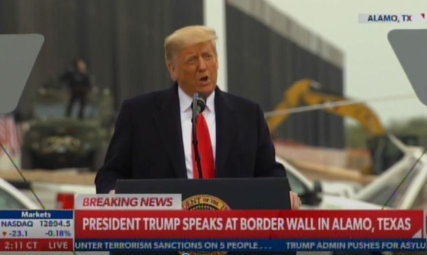 In Speech at Border Wall Trump Says “Freedom of Speech Is Under Assault” and “Impeachment Is a Hoax” — Admits Joe Biden Is Taking Over (VIDEO)