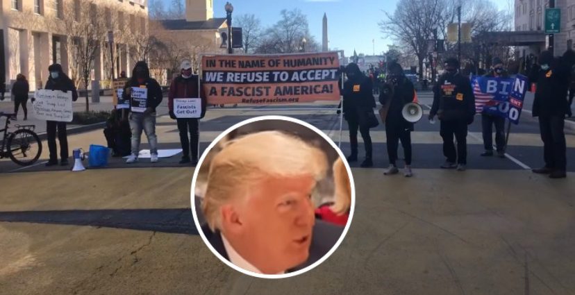 ‘REFUSE FASCISM DC’ HOLDS RALLY AND PRESS CONFERENCE IN BLM PLAZA CALLING FOR TRUMP’S REMOVAL AS PRESIDENT