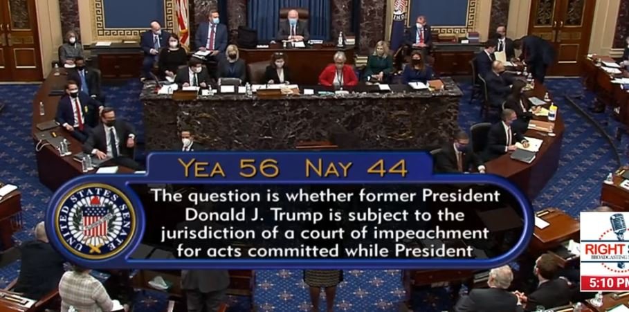 Breaking: Senate Votes 56 to 44 to Proceed with Impeachment Trial of Private Citizen Donald J. Trump – 6 Republicans Join All Democrats in Vote