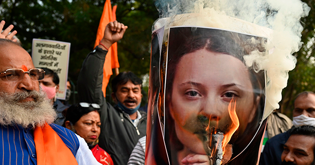 Indian Pro-Government Activists Burn Photos of Greta Thunberg over Farm Protests