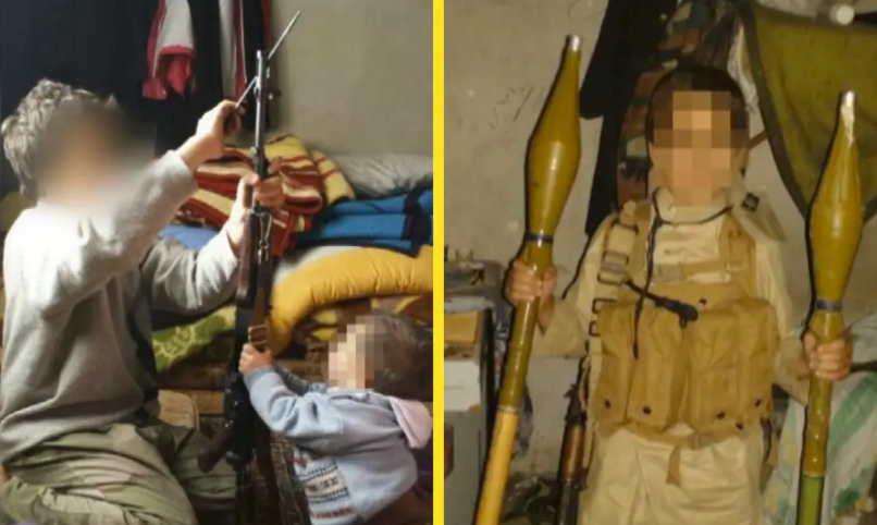 ISIS CHILDREN BACK IN SWEDEN POSED WITH WEAPONS AND SEVERED HEADS