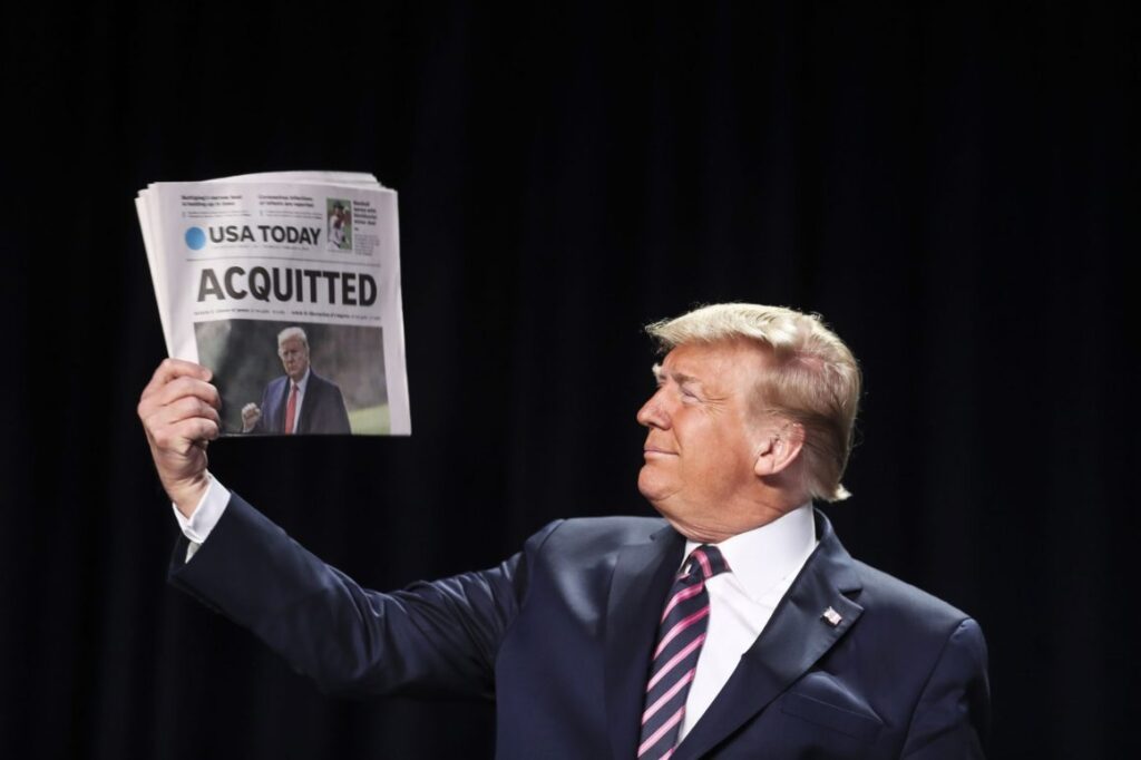 Trump: So Innocent They Acquitted Him Twice!