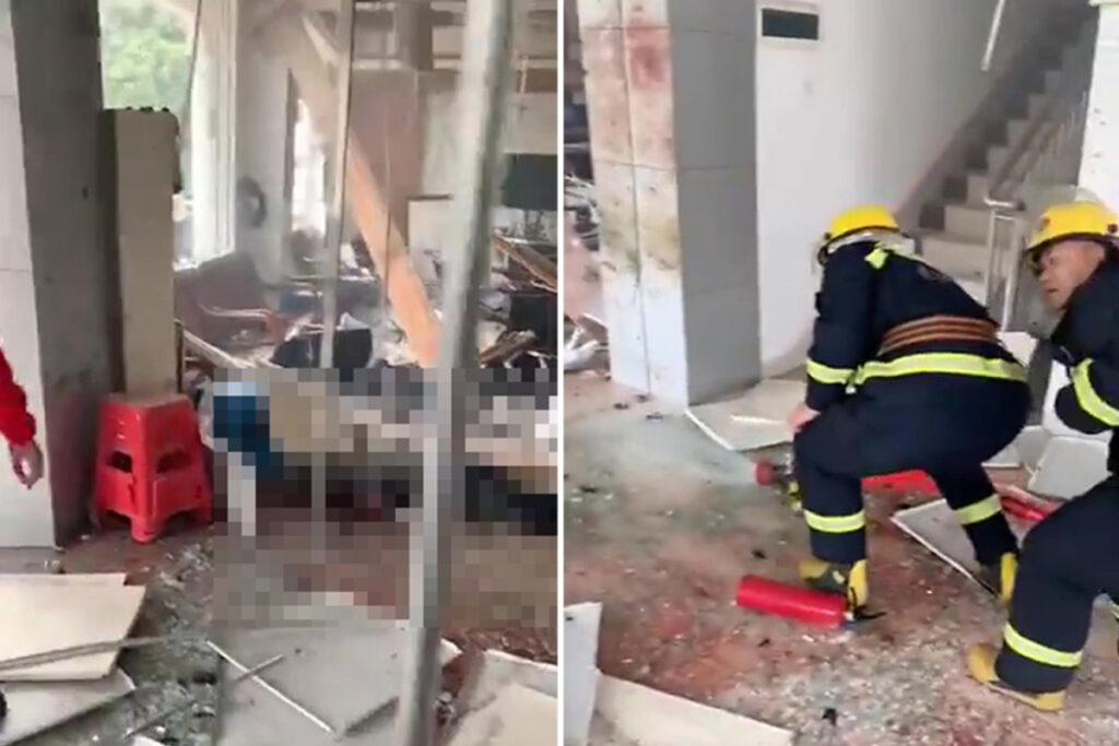 ‘Several dead & others injured’ after huge blast at Government office in China as building collapses on top of workers