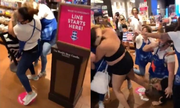 Insane (And Hilarious) Brawl Breaks Out In Bath & Body Works Over Social Distancing (Video)