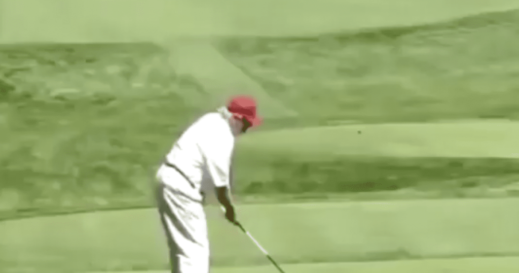 “It wasn’t the wind folks”: Donald Trump Jr Posts Mocking Video of His Father Knocking Down Biden with Golf Balls