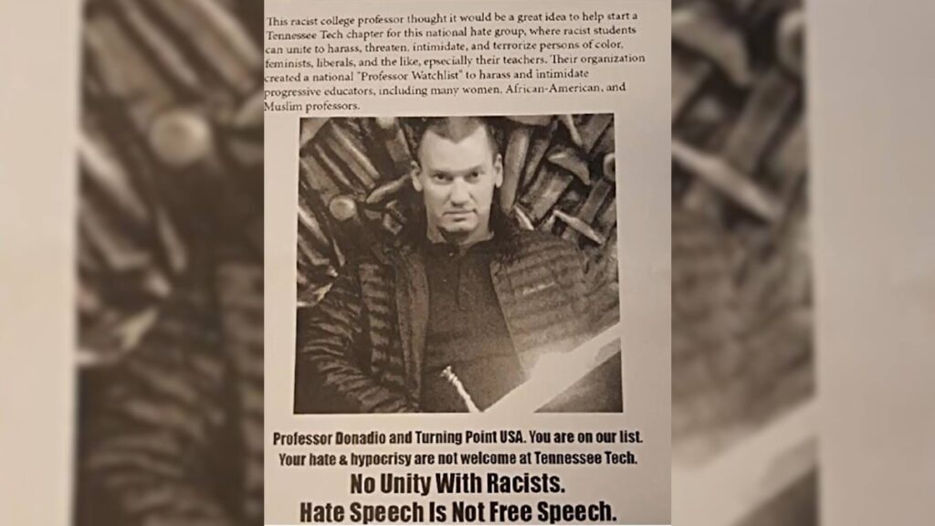 Tennessee Professor Being Targeted By Colleagues With Flyers Calling Turning Point USA a ‘Racist Hate Group’