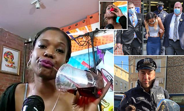 'Drunk driver', 32, who said 'f**k the police' and downed tequila and wine during podcast just HOURS before she 'killed cop in a hit-and-run' boasted about carrying a knife, being pro capital punishment and now faces 13 charges and 15 years in jail