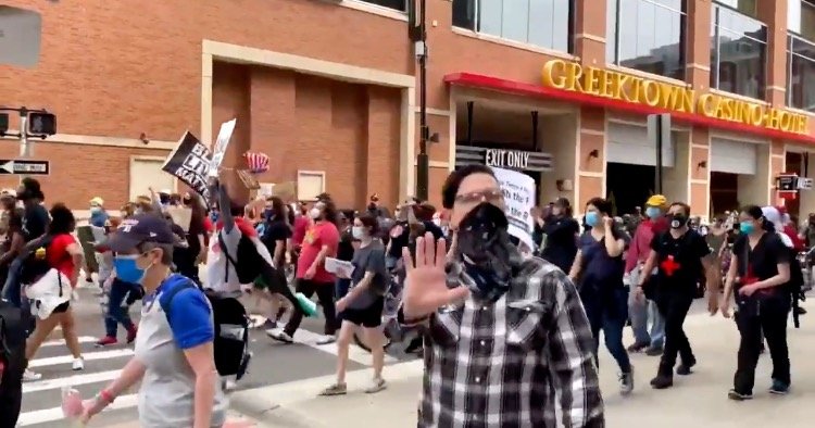 Antifa-BLM Violently Attack Reporter, Put Him in Chokehold, Bloody His Face During Anti-Eviction March in Detroit (VIDEO)