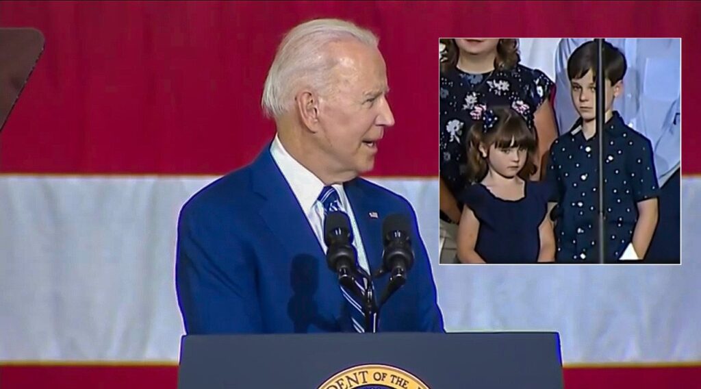 Joe Biden Flirts with Little Girl at Virginia Speech, “I Love Those Barrettes in Your Hair… She Looks Like She’s 19 Years Old… With Her Legs Crossed” (Video)