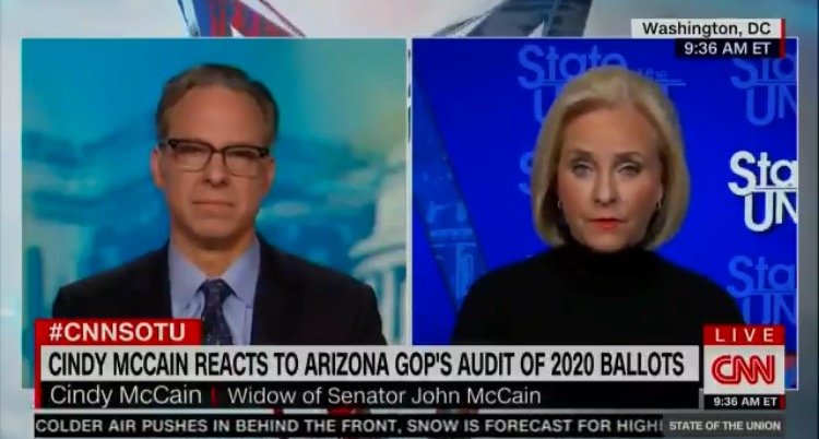 “The Election is Over” – Trump Hater Cindy McCain Trashes Arizona Election Audit, “Ludicrous” (VIDEO)