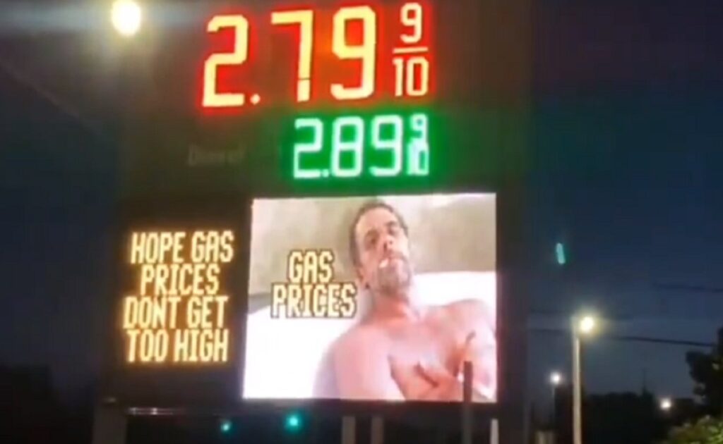 MUST WATCH: Nashville Gas Station Puts Meme of Hunter Biden on Their Sign, ‘Hope Gas Prices Don’t Get Too High’ (VIDEO)