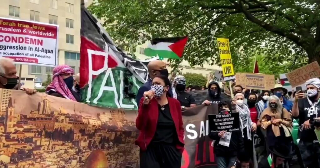 'Squad' Member Tlaib Speaks at Rally Where Radical Activists Call for Destruction of Israel