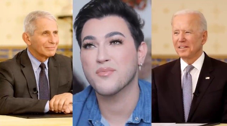Biden’s YouTube Town Hall on Vaccination Kicks Off with Man with Full Face of Makeup Asking Biden About Skincare Products (VIDEO)