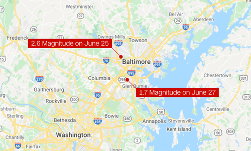 "Scared Me To Death" - 2 Earthquakes Rattle Baltimore City In Days