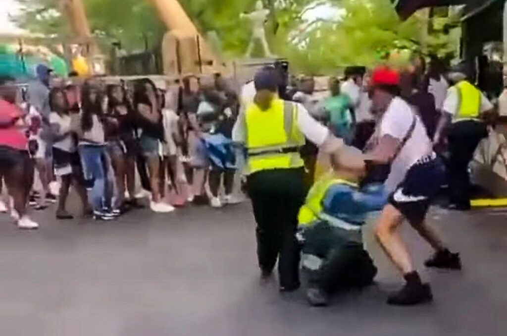 WATCH: Chaos Breaks Out at Six Flags St. Louis Over Stolen Turkey Legs – At Least One Arrested